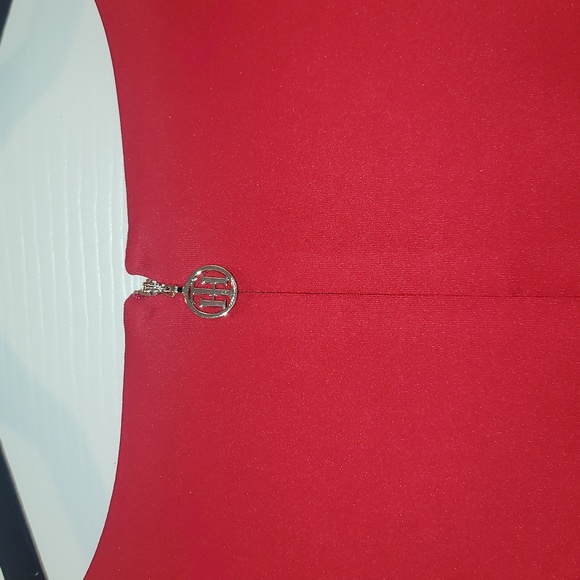Plus Size Luxury Tommy Hilfiger Career Cocktail Party Red Dress Size 18 W - Picture 13 of 15